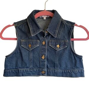 Nickie Lew Classic Blue Denim Vest for Kids